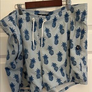 Hollister Blue Pineapple Print Swim Shorts